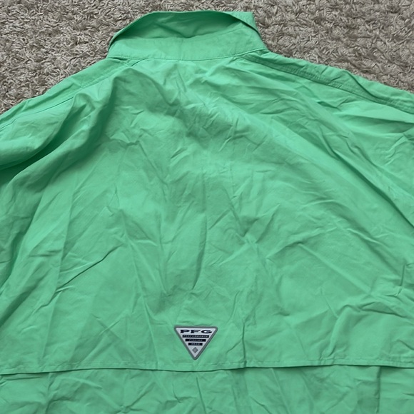 EUC Mens Columbia PFG Long Sleeve Lime Green Performance FishingGear Shirt Sz XL - Picture 6 of 8